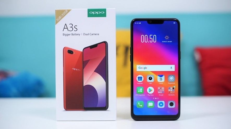 OPPO A3S (YouTube)